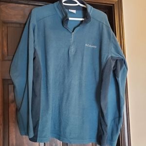 Columbia L Blue Pullover Quarter Zip